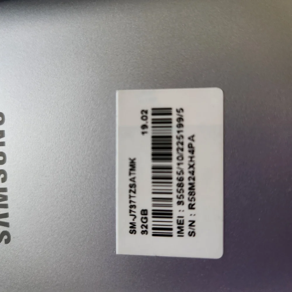 Samsung Silver Smartphone with Black Case